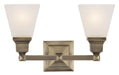 Livex Lighting - 1032-01 - Two Light Bath Vanity - Mission - Antique Brass