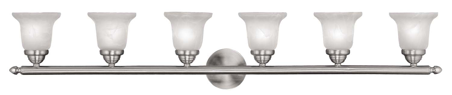 Livex Lighting - 1066-91 - Six Light Bath Vanity - Neptune - Brushed Nickel