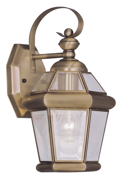 Livex Lighting - 2061-01 - One Light Outdoor Wall Lantern - Georgetown - Antique Brass