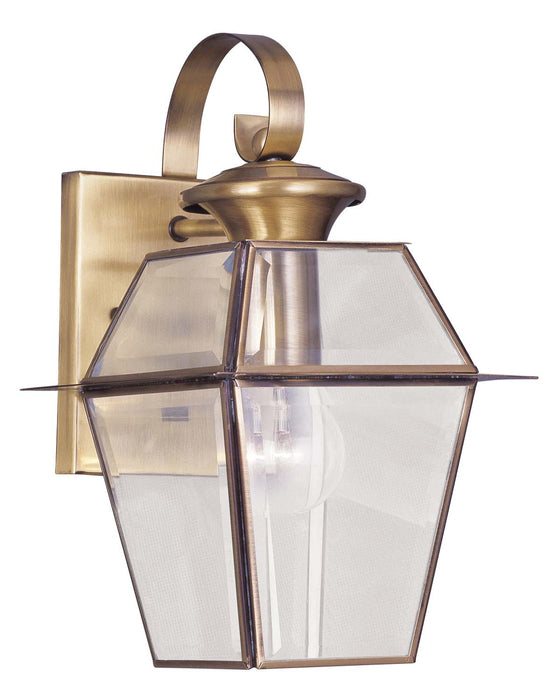 Livex Lighting - 2181-01 - One Light Outdoor Wall Lantern - Westover - Antique Brass