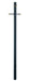 Acclaim Lighting - 96-320BK - 7 ft. Smooth with Crossarm and Photocell Lamp Post - Direct Burial Lamp Posts - Matte Black