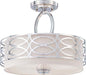 Nuvo Lighting - 60-4629 - Three Light Semi Flush Mount - Harlow - Polished Nickel