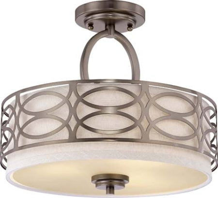 Nuvo Lighting - 60-4729 - Three Light Semi Flush Mount - Harlow - Hazel Bronze