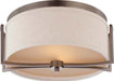 Nuvo Lighting - 60-4861 - Two Light Flush Mount - Gemini - Hazel Bronze