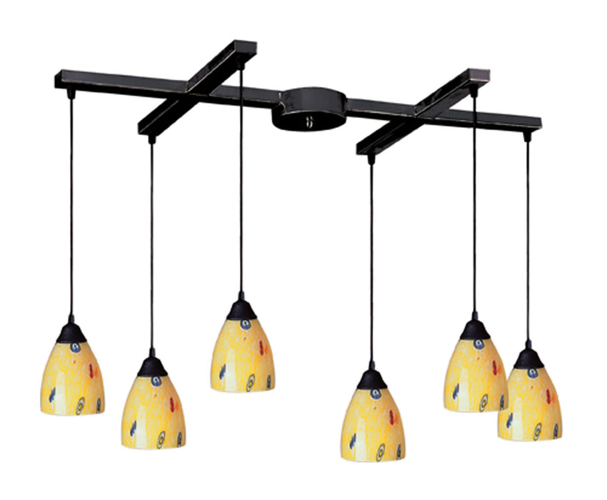 ELK Home - 406-6YW - Six Light Pendant - Classico - Dark Rust