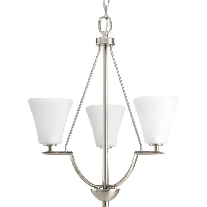 Progress Lighting - P3821-09 - Three Light Foyer Chandelier - Bravo - Brushed Nickel