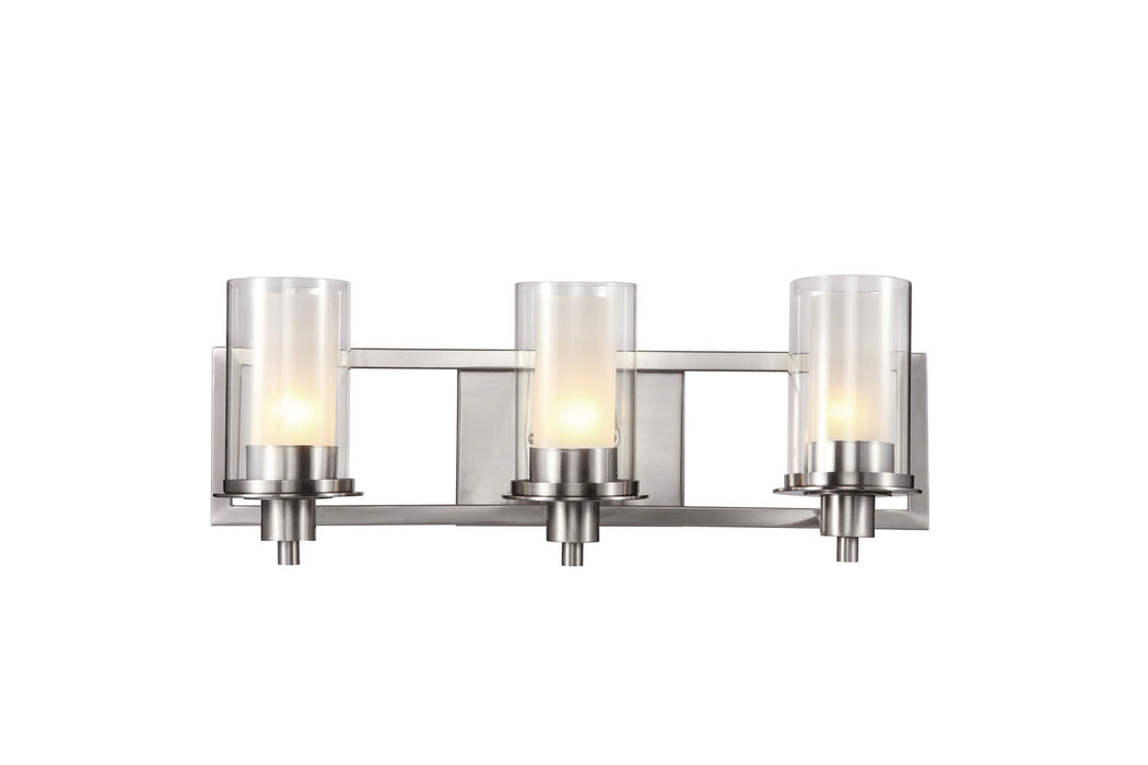 Trans Globe Imports - 20043 - Three Light Vanity Bar - Odyssey - Brushed Nickel