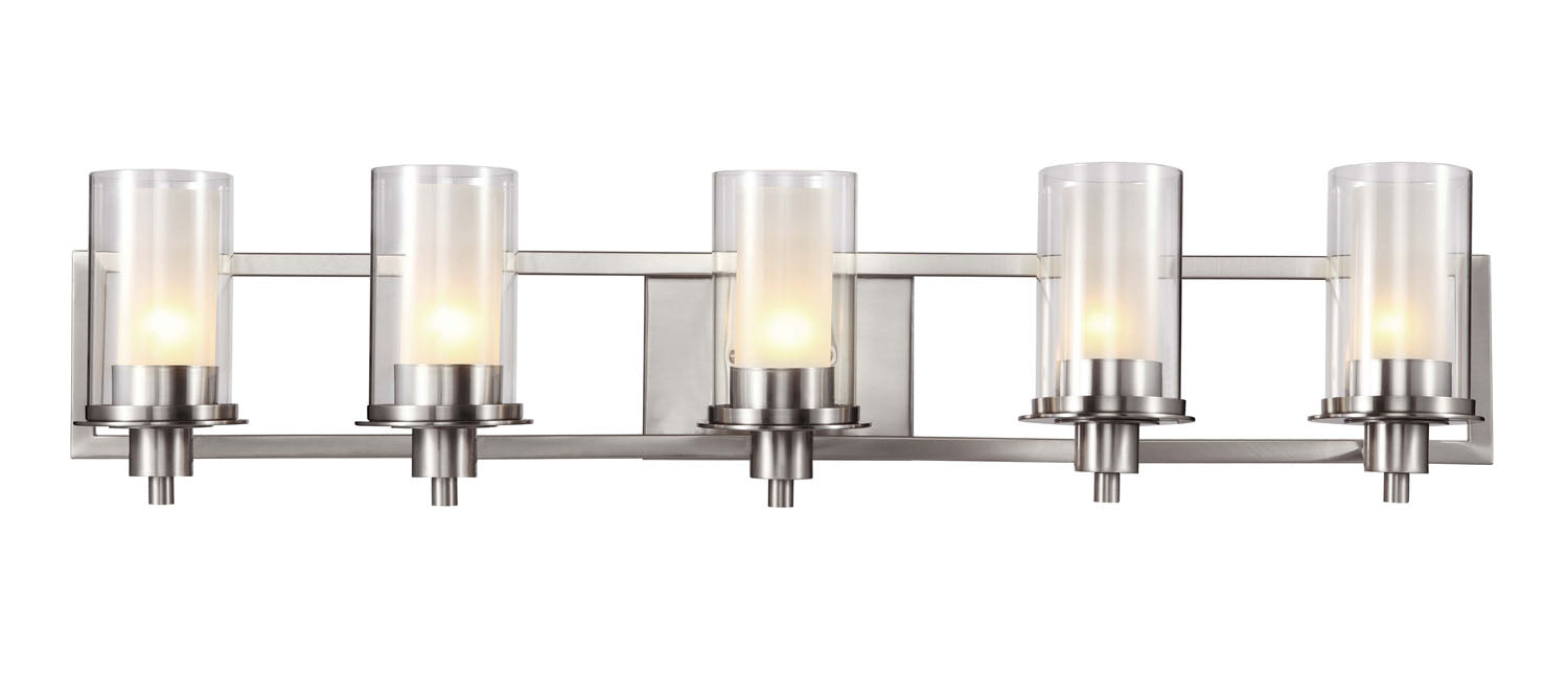 Trans Globe Imports - 20045 - Five Light Vanity Bar - Odyssey - Brushed Nickel