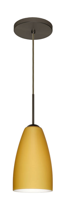 Besa - 1JT-1511VM-BR - One Light Pendant - Riva - Bronze