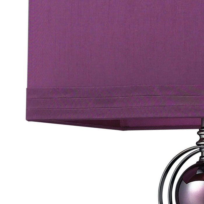 One Light Table Lamp from the Alva collection in Black Nickel, Purple, Purple finish