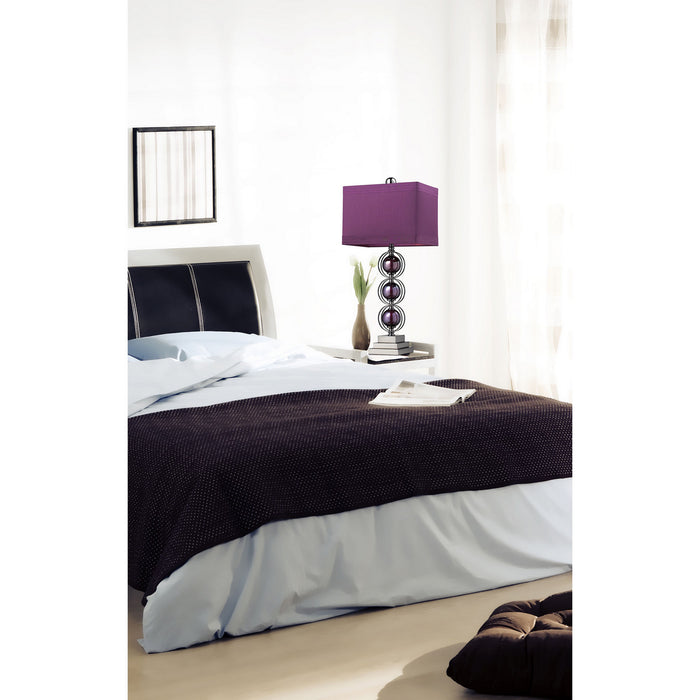 One Light Table Lamp from the Alva collection in Black Nickel, Purple, Purple finish