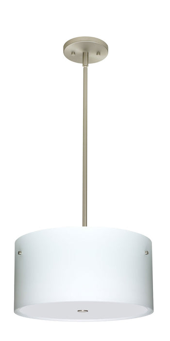 Besa - 1KT-400807-SN - Three Light Pendant - Tamburo - Satin Nickel