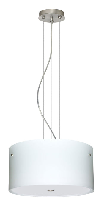 Besa - 1KV-400807-SN - Three Light Pendant - Tamburo - Satin Nickel