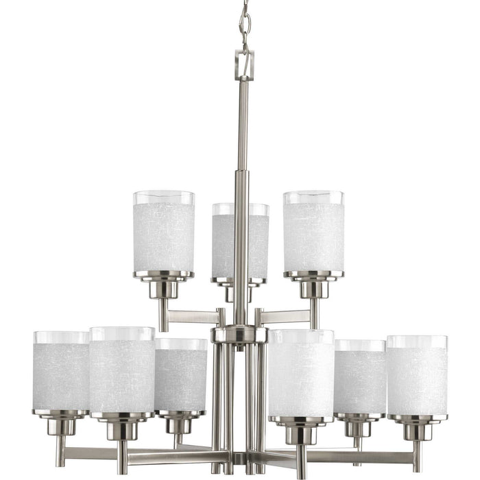 Progress Lighting - P4626-09 - Nine Light Chandelier - Alexa - Brushed Nickel