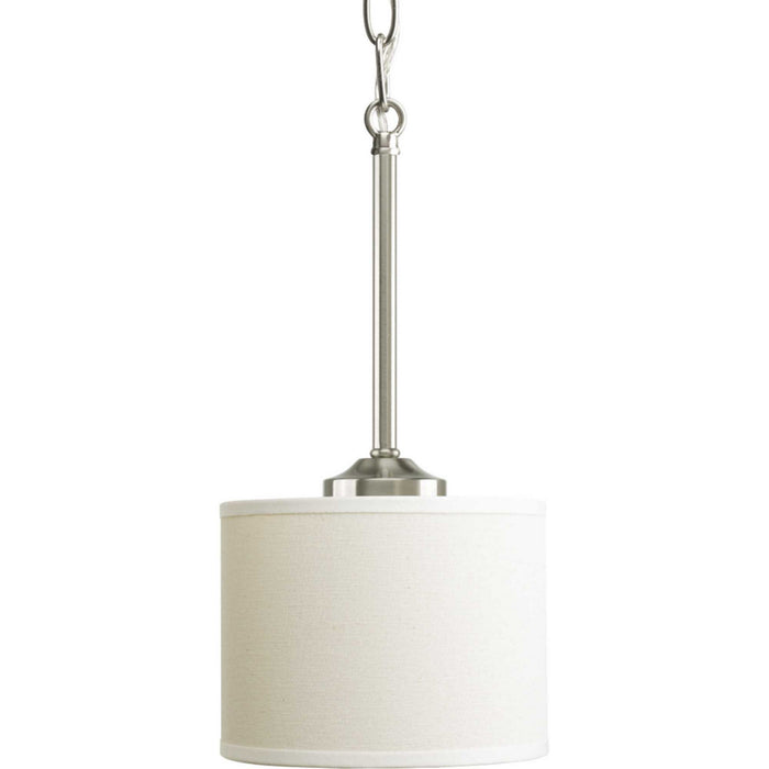 One Light Mini Pendant from the Inspire collection in Brushed Nickel finish