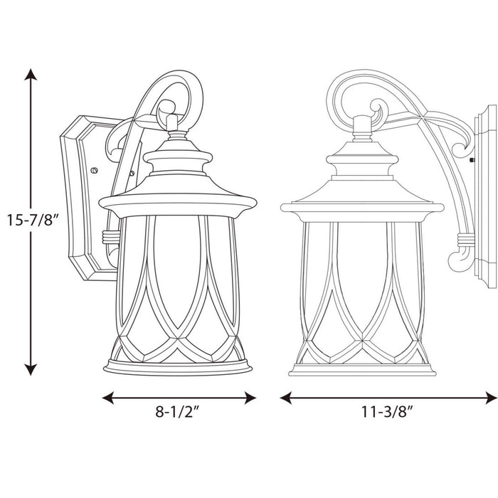 One Light Wall Lantern from the Resort collection in Aged Copper finish