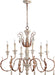 Quorum - 6152-6-56 - Six Light Chandelier - La Maison - Manchester Grey w/ Rust Accents