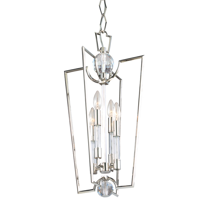 Hudson Valley - 3013-PN - Four Light Pendant - Waterloo - Polished Nickel