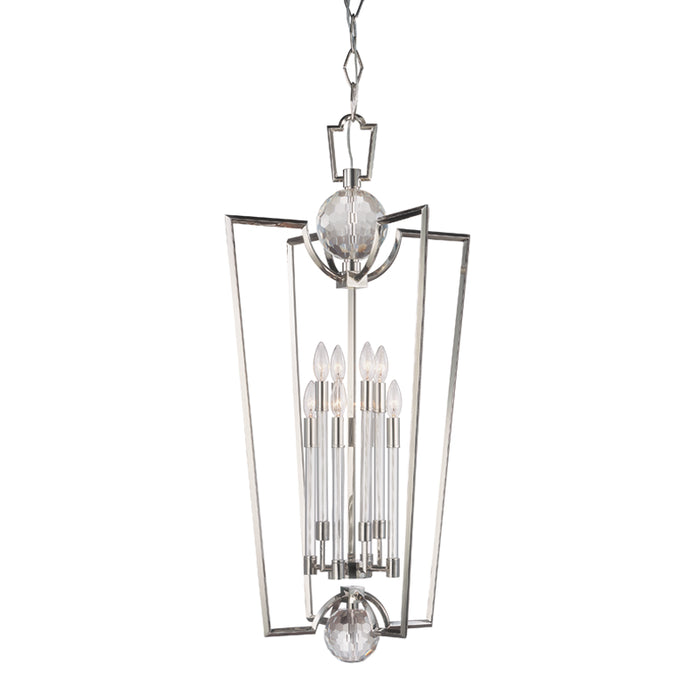 Hudson Valley - 3022-PN - Eight Light Pendant - Waterloo - Polished Nickel