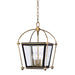 Hudson Valley - 3612-AGB - Four Light Pendant - Hollis - Aged Brass