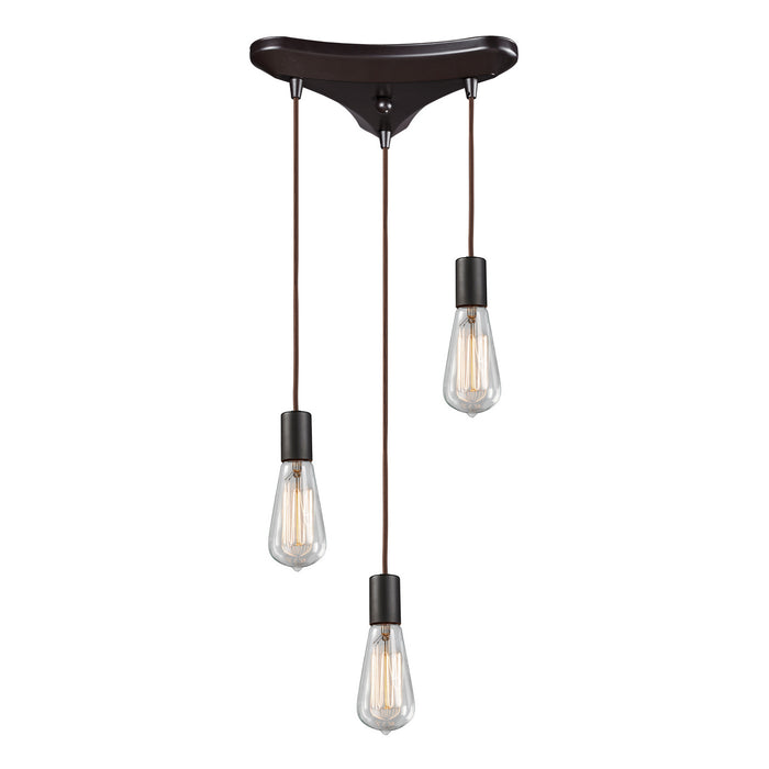 ELK Home - 60046-3 - Three Light Pendant - Menlow Park - Oiled Bronze