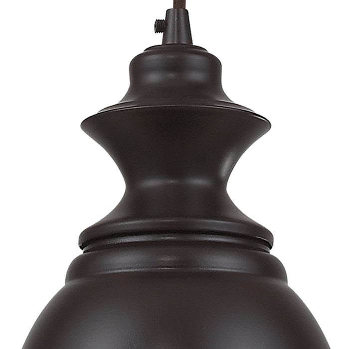 One Light Mini Pendant from the Farmhouse collection in Oiled Bronze finish