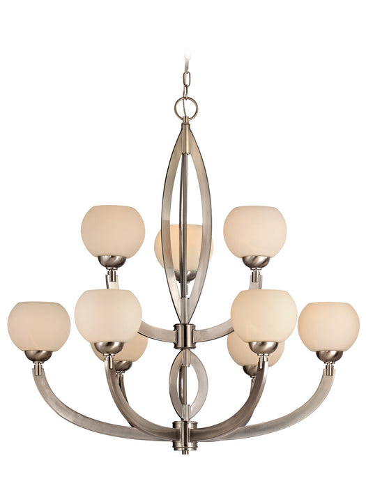 Dolan Designs - 2962-09 - Nine Light Chandelier - Odyssey - Satin Nickel