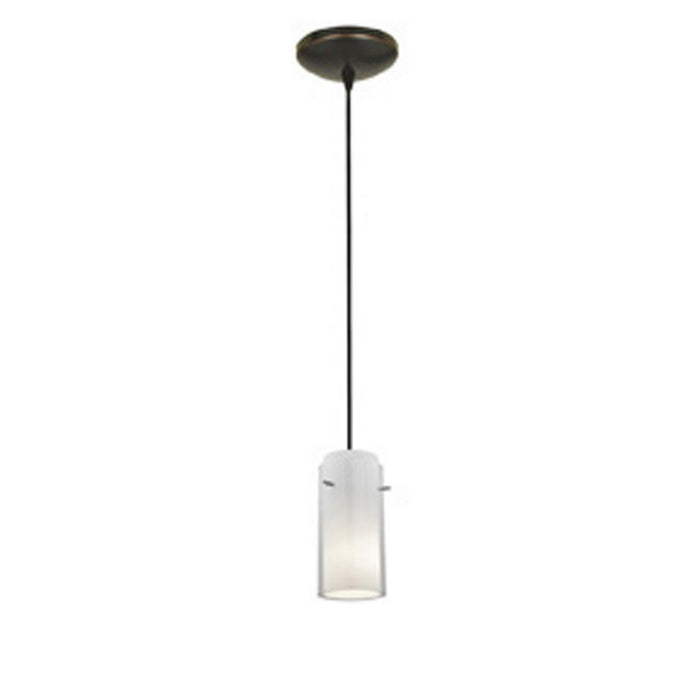 Access - 28033-1C-ORB/CLOP - One Light Pendant - Glass`n Glass Cylinder - Oil Rubbed Bronze