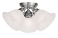 Livex Lighting - 1358-91 - Three Light Ceiling Mount - Essex - Brushed Nickel