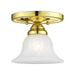 Livex Lighting - 1530-02 - One Light Ceiling Mount - Edgemont - Polished Brass