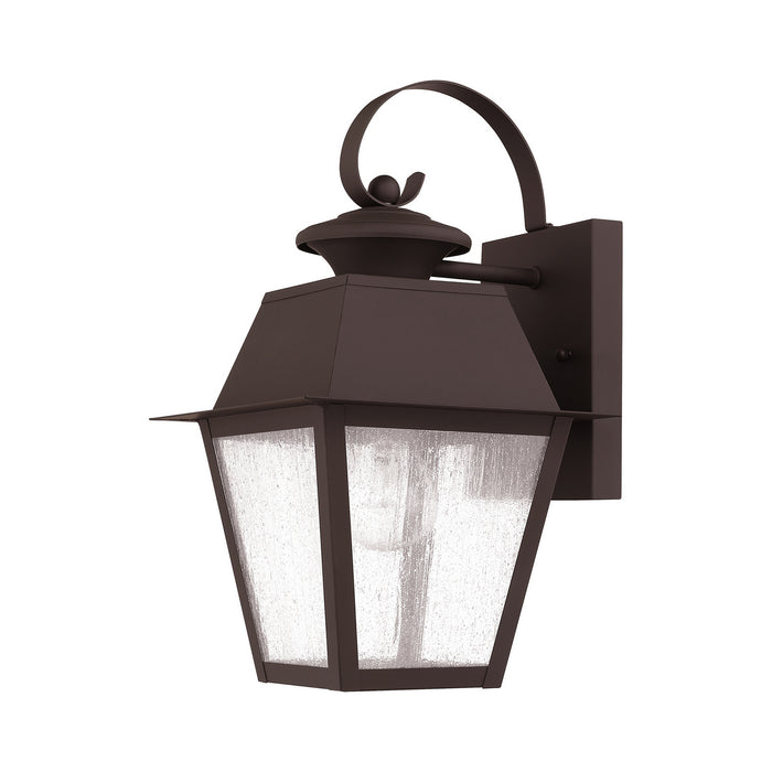 One Light Outdoor Wall Lantern from the Mansfield collection in Bronze finish