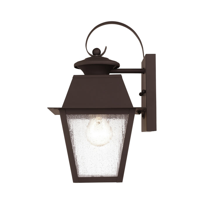 One Light Outdoor Wall Lantern from the Mansfield collection in Bronze finish