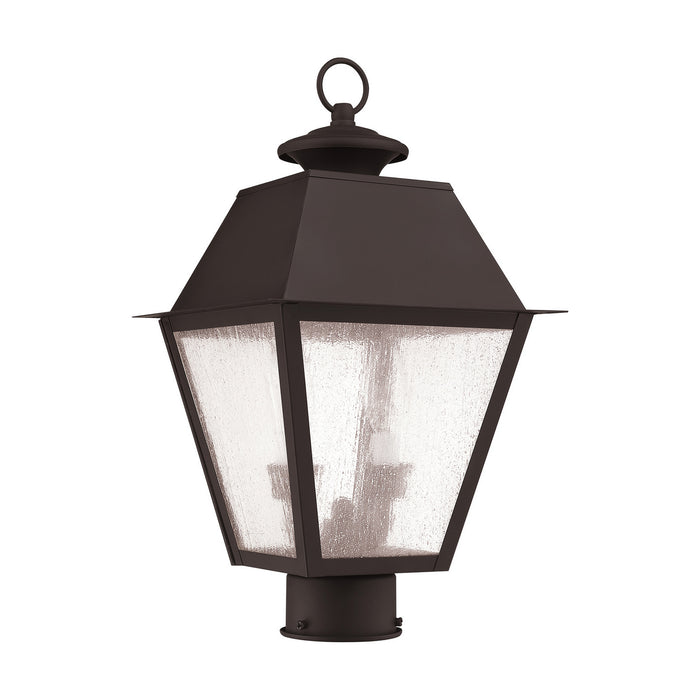 Two Light Outdoor Post Lantern from the Mansfield collection in Bronze finish