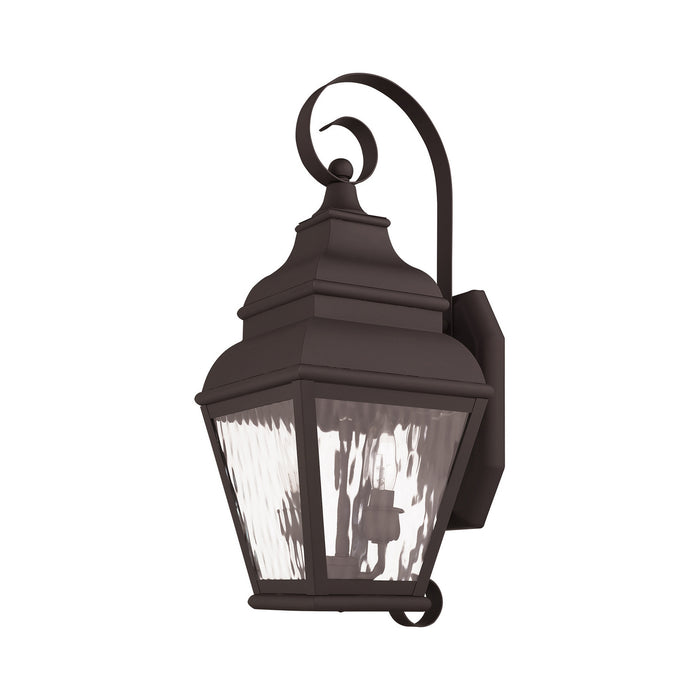 Two Light Outdoor Wall Lantern from the Exeter collection in Bronze finish