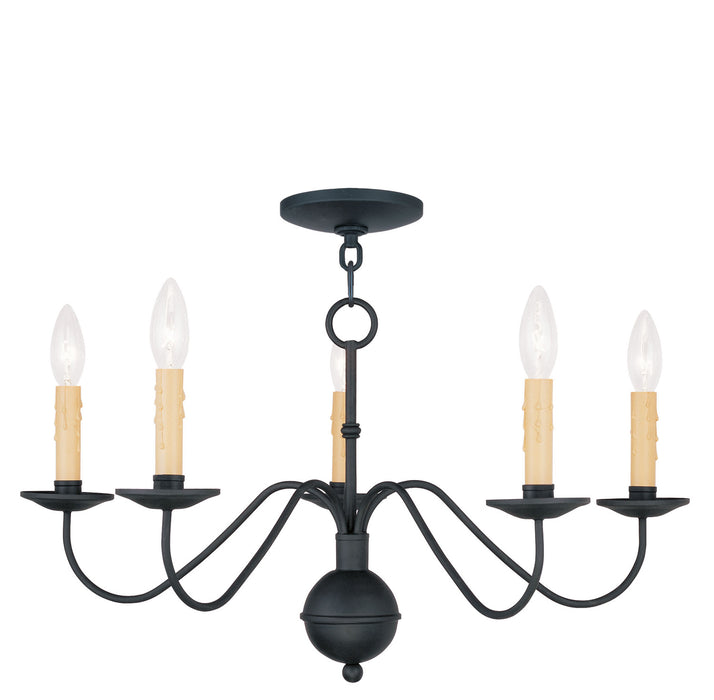 Livex Lighting - 4495-04 - Five Light Chandelier - Heritage - Black