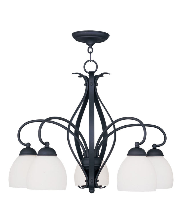 Livex Lighting - 4775-04 - Five Light Chandelier - Brookside - Black