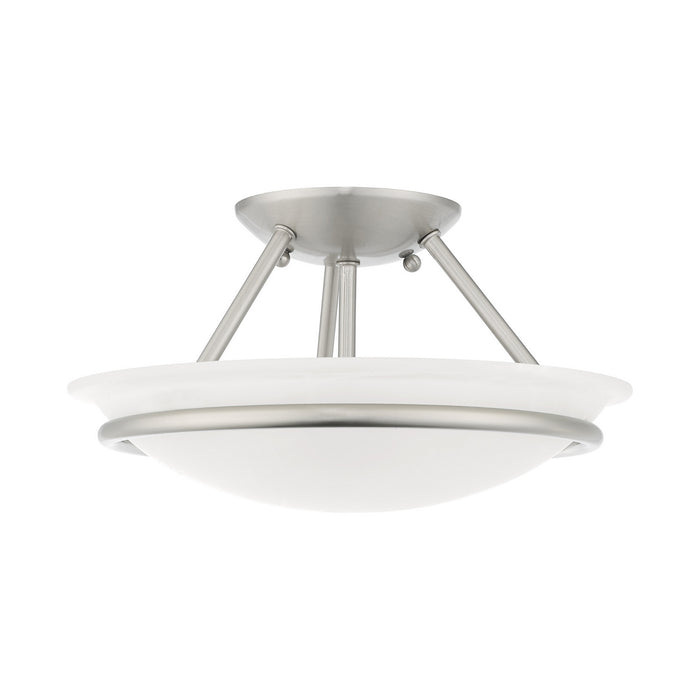 Two Light Ceiling Mount from the Newburgh collection in Brushed Nickel finish