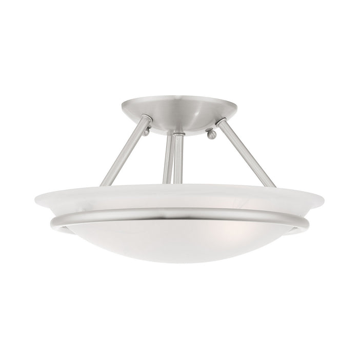 Livex Lighting - 4823-91 - Two Light Ceiling Mount - Newburgh - Brushed Nickel