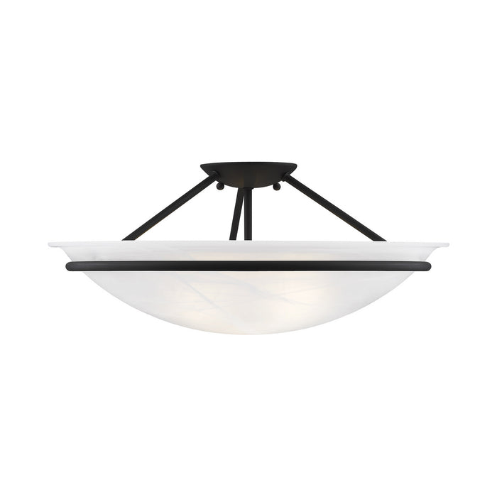 Livex Lighting - 4825-04 - Three Light Ceiling Mount - Newburgh - Black