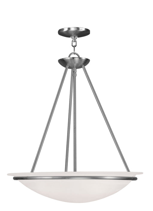 Livex Lighting - 4826-91 - Three Light Pendant - Newburgh - Brushed Nickel