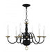 Livex Lighting - 5006-04 - Six Light Chandelier - Williamsburg - Black with Antique Brass Accents