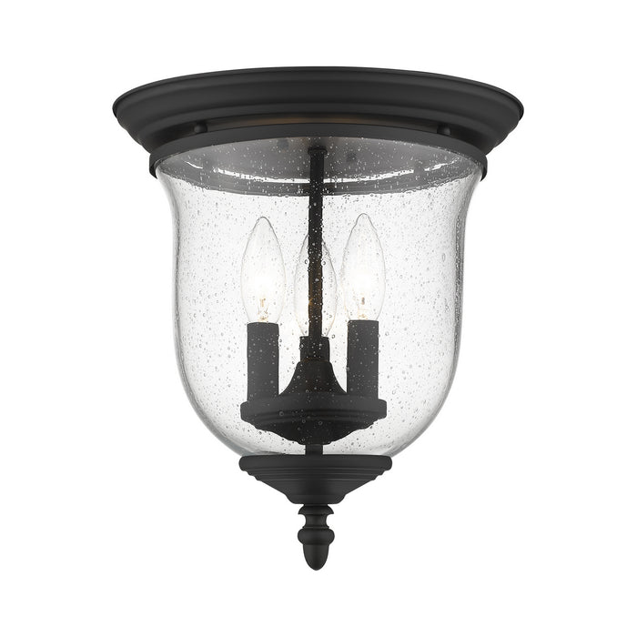 Three Light Ceiling Mount from the Legacy collection in Black finish