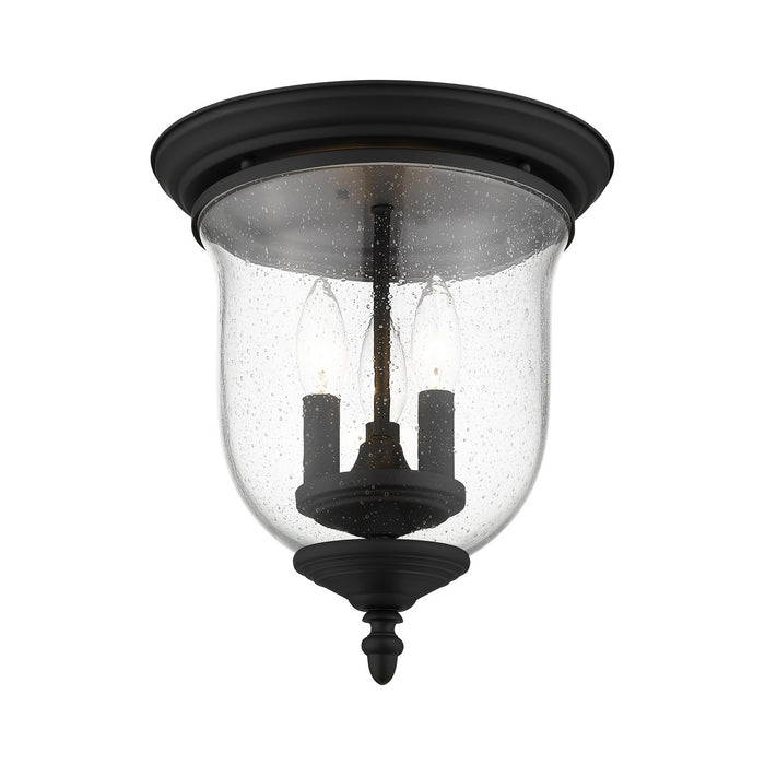 Three Light Ceiling Mount from the Legacy collection in Black finish