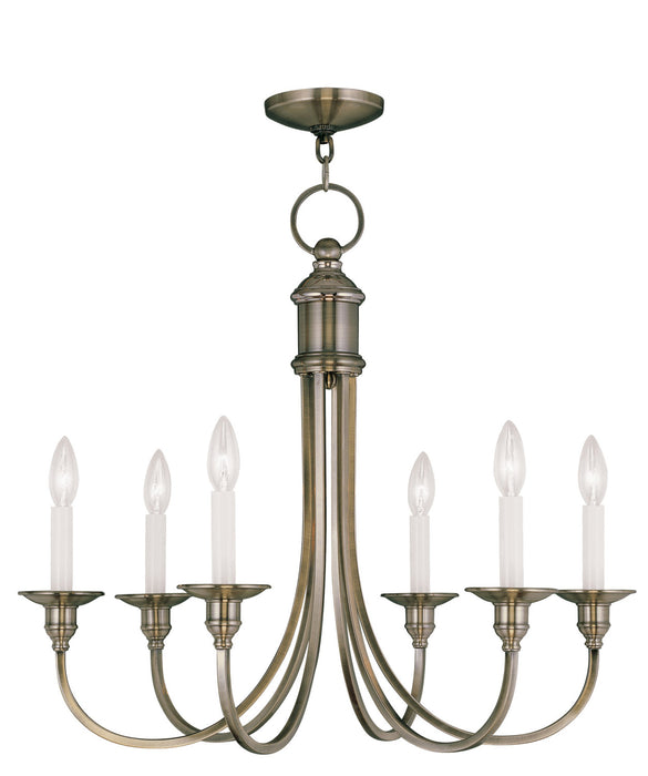 Livex Lighting - 5146-01 - Six Light Chandelier - Cranford - Antique Brass