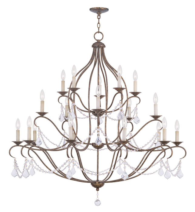 Livex Lighting - 6439-71 - 20 Light Chandelier - Chesterfield - Hand Applied Venetian Golden Bronze