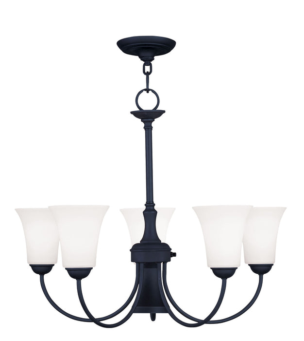 Livex Lighting - 6465-04 - Six Light Chandelier - Ridgedale - Black