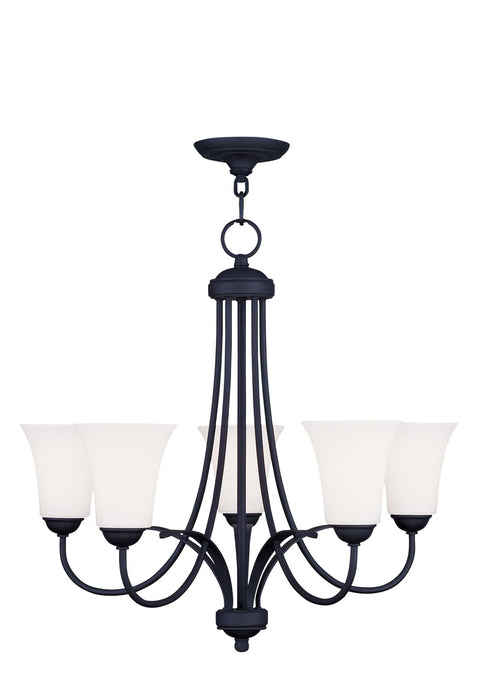 Livex Lighting - 6475-04 - Five Light Chandelier - Ridgedale - Black