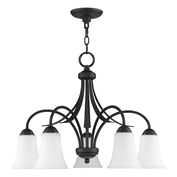 Five Light Chandelier from the Ridgedale collection in Black finish