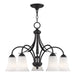 Livex Lighting - 6476-04 - Five Light Chandelier - Ridgedale - Black