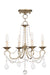 Livex Lighting - 6514-73 - Four Light Mini Chandelier/Ceiling Mount - Pennington - Hand Painted Antique Silver Leaf